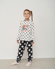Пижама на девочку - Пингвин - в горошек - Family look мама/дочка