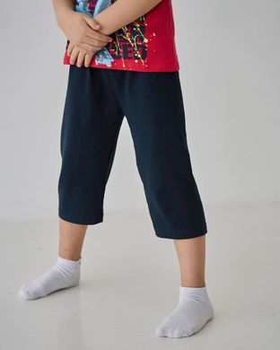 Подростковый комплект с шортами на мальчика - Скейт - Family look папа/сын, Красный, 10-11