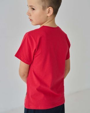 Подростковый комплект с шортами на мальчика - Скейт - Family look папа/сын, Красный, 10-11