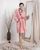 Короткий жіночий халат Велюрсофт - однотонний, Світло-рожевий, s
