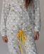 Серая пижама со штанами на девочку - желтые мишки - Family look мама/дочь Фото товара 4 из 6