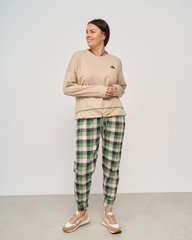 Батальна піжама на зав'язках зі штанами - Клітинка Фото товару - Інтернет-магазин Zaragoza