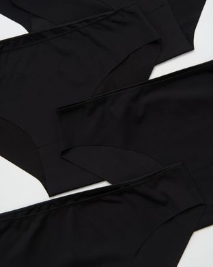 Батальные трусики бесшовные полиэстер - Чёрные, Чорний, 3xl