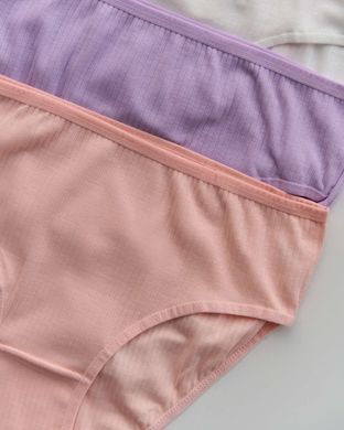 Однотонные трусики в рубчик батал - цветной микс, На фото, 2xl