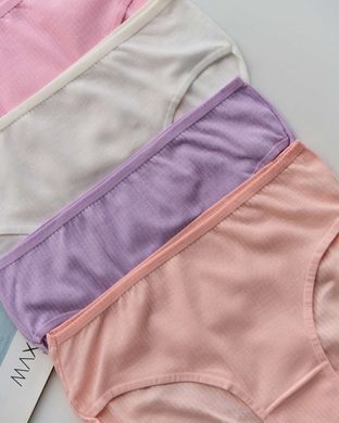 Однотонные трусики в рубчик батал - цветной микс, На фото, 2xl