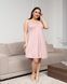Віскозна сорочка на бретельці Plus Size - мереживо Пудровий 2xl Фото товару 1 з 6