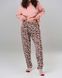 Жіночий комплект з леопардовими штанами - без манжету- оверсайз Фото товару 5 з 7