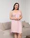 Віскозна сорочка на бретельці Plus Size - мереживо Пудровий 2xl Фото товару 2 з 6