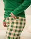Батальная пижама со штанами в клетку - Зеленая Зеленый 2XL Фото товара 4 из 7
