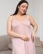 Віскозна сорочка на бретельці Plus Size - мереживо Пудровий 2xl Фото товару 3 з 6