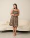 Сорочка на тонкой бретельке Plus Size - вискоза, Леопард Коричневый 2xl Фото товара 1 из 7