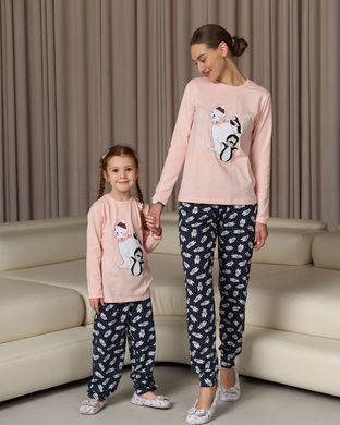 Женская пижама со штанами - Медведь и пингвины - Family look мама/дочь Фото товара - Интернет-магазин Zaragoza