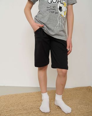 Комплект для хлопчика з шортами Ozkan - Футбол, Світло-сірий, 7-8