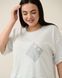 Комплект женский с капри Plus Size - в полоску Светло-серый 3xl Фото товара 4 из 7