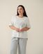 Комплект женский с капри Plus Size - в полоску Светло-серый 3xl Фото товара 2 из 7