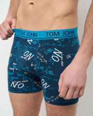 Боксеры мужские Tom John - Надписи - Синие Фото товара - Интернет-магазин Zaragoza