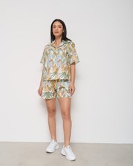 Жіночий комплект рубашка з шортиками - 100% бавовна (льон) Фото товару - Інтернет-магазин Zaragoza