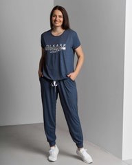 Батальний комплект зі штанами і футболкою - Please Smile, Темно-синій, 2xl