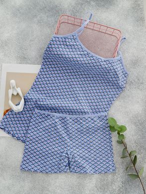 Комплект с мини-шортиками 46500-6 голубой XL-2XL Фото товара - Интернет-магазин Zaragoza
