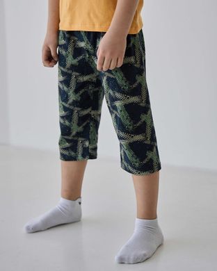 Подростковый комплект с шортами на мальчика - Мишка на серфе - Family look папа/сын, Жёлтый, 10-11