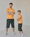 Подростковый комплект с шортами на мальчика - Мишка на серфе - Family look папа/сын Фото товара 8 из 9