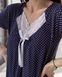 Женская сорочка синяя в горошек - вискоза Фото товара 5 из 6